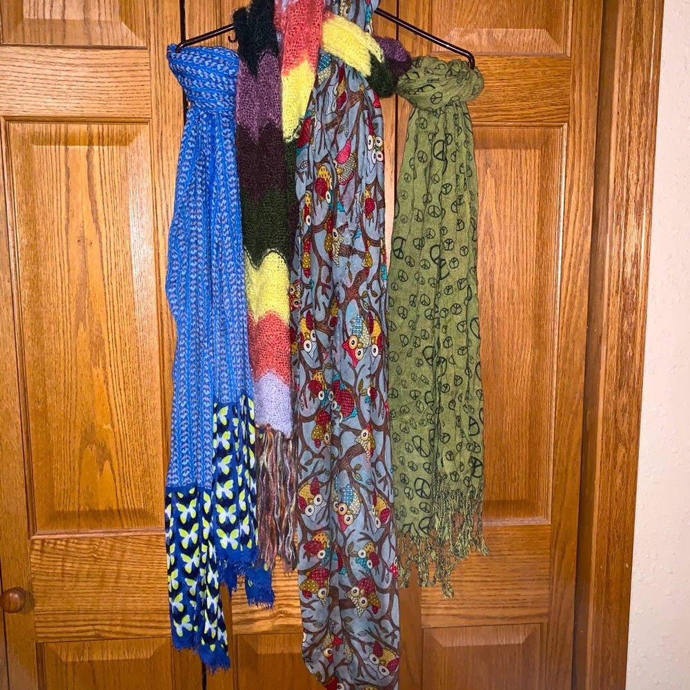 Bundle of four scarves